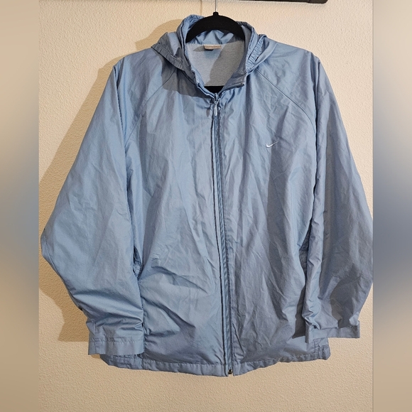 Nike Jacket Large Blue Hooded Vintage - Picture 1 of 9